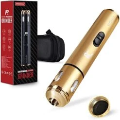 P1 Electric Herb And Spice Grinder, USB Rechargeable Fast Grinding With Portable Storage Bag, Cleaning Brush (Black) -KitchenAid Shop 51isduBUcEL. AC