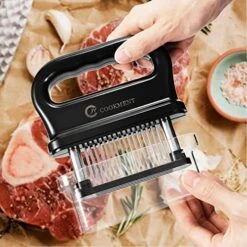 Meat Tenderizer With 48 Stainless Steel Ultra Sharp Needle Blades, Kitchen Cooking Tool Best For Tenderizing, BBQ, Marinade By JY COOKMENT -KitchenAid Shop 51iwEP0jNQL