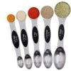 Measuring Spoons,18/10 Stainless Steel Set Of 5 Double Sided Magnetic Baking And Cooking Kitchen Set For Weighing Liquid And Dry Ingredients