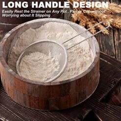 Fine Mesh Strainers - Premium Stainless Steel Colander Sieve Sifters, With Durable Mesh And Sturdy Handle, Excellent For Sifting Dry Ingredients, Flour, Pastas, Rice, Tea (3.15"+5.5"+7.87") -KitchenAid Shop 51j6mWFoMXL