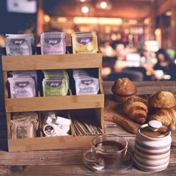 HEODORE Vertical Tea Bag Organizer - Bamboo Tea Bag Holder. Holds 180 Tea Bags.Elegant And Practical Wooden Tea Box For Tea Storage For Home, Office Or Café. Can Also Hold Sugar Packets And Creamers -KitchenAid Shop 51jB1pUeARL