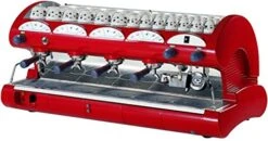 Bar-Star 4V-R Espresso Coffee Machine, Ruby Red, 26.5L Boiler Water Capacity, Manual Boiler Water Charge Button, Anti-vacuum Valve, Electronic Automatic Water Level Control