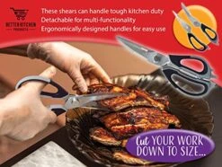 9" Premium Kitchen Shears With Detachable Blades By Better Kitchen Products, Stainless Steel, All Purpose Come Apart Utility Scissors, Heavy Duty Kitchen Scissors, Meat Scissors, Poultry Shears -KitchenAid Shop 51jJSs04etL