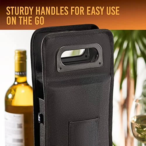 Ooler Bag, Wine Carrier And Freezable Wine Bag. A Perfect Wine Accessory Or Wine Gift. Black 7 Ooler Bag, Wine Carrier And Freezable Wine Bag. A Perfect Wine Accessory Or Wine Gift. Black - Image 5