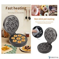 Mini Donut Breakfast Machine, Makes 8 Donuts, Multifunctional Snack Maker With Non-stick Surfaces, Kid Breakfast Desserts Or Snack, For Birthdays And Home Holiday Pa Doughnut-110V -KitchenAid Shop 51jPSoeWInL