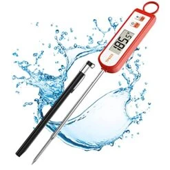 Instant Read Meat Thermometer Digital Food Thermometer Cooking Thermometer Instant Read Meat Thermometer Candy Thermometer With ℉/℃ Switch For Food Meat Grill BBQ Milk By DWEPTU