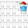 16 Pack 1.5-Ounce Heavy Base Shot Glass Set, Whiskey Shot Glass, Clear Glass