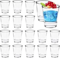 16 Pack 1.5-Ounce Heavy Base Shot Glass Set, Whiskey Shot Glass, Clear Glass -KitchenAid Shop 51jQiGgMJoS. AC