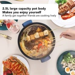 Electric Cooker, 800W Electric Cooker 2.5L 3 Speed Control Single Layer Multifunctional Electric Pot Cooker(#1) -KitchenAid Shop 51jSyINwDuL