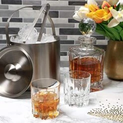 Stainless Steel Ice Bucket With Tongs Portable Double Wall (2.5 L 7.5 In) -KitchenAid Shop 51jY3KxEmgL