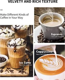 Manual Espresso Machines Espresso Machines 20 Bar Fast Heating Automatic Cappuccino Coffee Maker With Foaming Milk Frother Wand For Espresso, Latte Macchiato, 1.2L Removable Water Tank -KitchenAid Shop 51jcodN5LeL