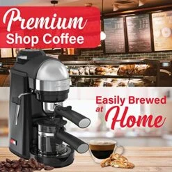 GA-135BK Espresso And Cappuccino Maker, 4 Servings, Black -KitchenAid Shop 51jl558DMiL