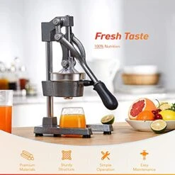 Hand Press Juicer Machine, Manual Orange Juicer And Professional Citrus Juicer For Orange Juice Pom Lime Lemon Juice, Commercial Lemon Squeezer And Orange Crusher, Easy To Clean, Gray -KitchenAid Shop 51juIFqDTuS