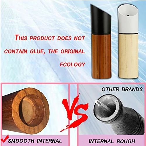 Wooden Manual Salt And Pepper Grinder Set With Detachable Ceramic Mechanism Adjustable Salt Mill, Beige And Coffee 4 Wooden Manual Salt And Pepper Grinder Set With Detachable Ceramic Mechanism Adjustable Salt Mill, Beige And Coffee - Image 2