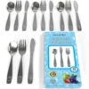 12 Piece Stainless Steel Kids Silverware Set - Child And Toddler Safe Flatware - Kids Utensil Set - Metal Kids Cutlery Set Includes 4 Small Kids Spoons, 4 Forks & 4 Knives 1 12 Piece Stainless Steel Kids Silverware Set - Child And Toddler Safe Flatware - Kids Utensil Set - Metal Kids Cutlery Set Includes 4 Small Kids Spoons, 4 Forks & 4 Knives -KitchenAid Shop 51jxd4EG7fL