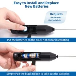 Electric Milk Frother Handheld, Mini Drink Mixer Coffee Whisk, Battery Operated Powerful Foam Maker For Latte, Matcha Tea, Cappuccino, Hot Chocolate, Stand Included, Red -KitchenAid Shop 51jzZEhKkhL