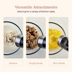 Owerful Electric Kitchen Hand Mixer, 200 Watts, 5 Speed Food Handheld Mixer, With Turbo Button, Dough, Whisk And Beater Attachments, And Accessory Bin, For Dough, Eggs, Batter, -KitchenAid Shop 51k0a1HhmwL