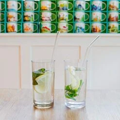 Reusable Glass Straws Assortment, 9 Inches, Eco Friendly With Brush (16 Pack Clear) -KitchenAid Shop 51k0vNHnT7L