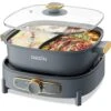 Dezin Electric Hot Pot With Divider, 5L Double-Flavor Shabu Shabu Hot Pot, Dual Sided Removable Non-Stick Electric Pot, 3" Depth Divided Hotpot Pot With Multi-Power Control, 2 Silicone Ladles Included -KitchenAid Shop 51k1Rz65P3L