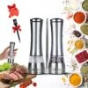 GENERIC Oup Black Pepper Mill And Salt,electric Salt And Pepper Grinder,Battery Operated With LED Lighting,Stalis Grinders With Adjustable Light And Coarseness,with Extra Stand, Cleaning Brush,( Set Of 2 2 GENERIC Oup Black Pepper Mill And Salt,electric Salt And Pepper Grinder,Battery Operated With LED Lighting,Stalis Grinders With Adjustable Light And Coarseness,with Extra Stand, Cleaning Brush,( Set Of 2 -KitchenAid Shop 51k27duARvL