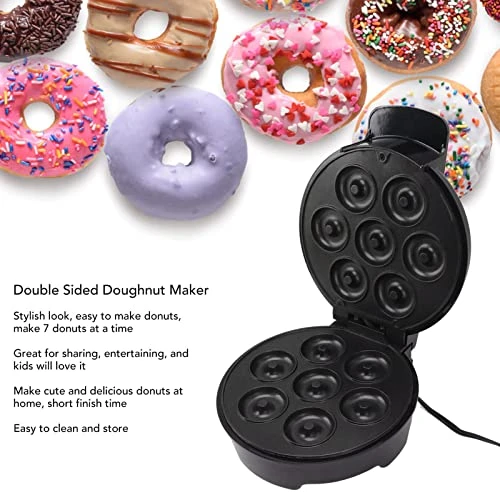 Mini Donut Maker Machine, Non Stick Portable Electric Doughnut Maker Baking Pan For Home Snacks Dessert Breakfast With Indicator Lights, Double Sided Donut Making Machine 3 Mini Donut Maker Machine, Non Stick Portable Electric Doughnut Maker Baking Pan For Home Snacks Dessert Breakfast With Indicator Lights, Double Sided Donut Making Machine