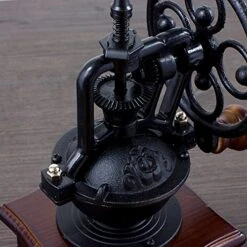 Vintage Style Manual Hand Coffee Bean Grinder Mill, Cast Iron Hand Crank, Ceramic Core, Adjustable Grinder, Make Fresh Coffee For Coffee Enthusiasts By UnderReef (Dark Brow) -KitchenAid Shop 51kPbTZm3nL