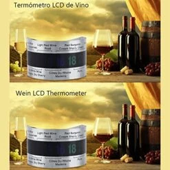 Wine Temperature Bracelet, Premium Stainless Steel Wine Thermometer Mini LCD Wine Champagne Thermometer Sensor Bar Restaurant Tool Accessory -KitchenAid Shop 51kQ0zUvDbL 1