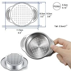 3PCS Tuna Can Strainer Stainless Steel Canning Colander Lid For Food Can, Oil Drainer Liquid Sieve Remover -KitchenAid Shop 51kQ9wRl69L