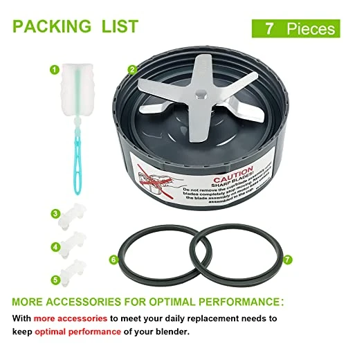 7 Pieces Blade Replacement Parts Blender Extractor Cross Blade Compatible With Nutribullet 600W And Pro 900W 3 7 Pieces Blade Replacement Parts Blender Extractor Cross Blade Compatible With Nutribullet 600W And Pro 900W