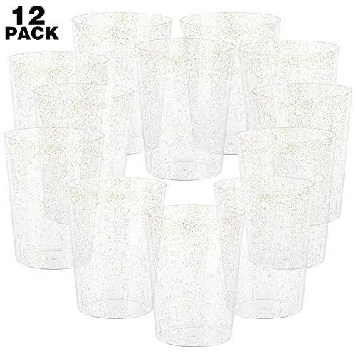 12 Pack Disposable Plastic Ice Bucket For Parties, Gold Glitter Clear Wine Cooler For Wedding, Good As One Large Champagne Chiller Or Classic Wine Bottle Chiller 3 12 Pack Disposable Plastic Ice Bucket For Parties, Gold Glitter Clear Wine Cooler For Wedding, Good As One Large Champagne Chiller Or Classic Wine Bottle Chiller