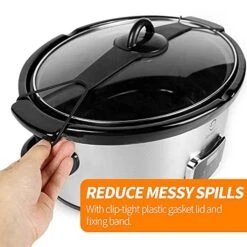 Slow Cooker 7 Quart Crock Digital Programmable With Clip-tight Lid For Easy Transport Stainless Steel Set Silver -KitchenAid Shop 51kdHn0E5XS