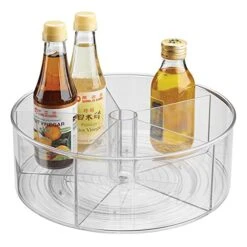 IDesign Linus Spice Carousel, Large Herb Rack For Storing Spice Jars, Made Of Plastic, Clear, 29 Cm - 5 Compartments -KitchenAid Shop 51kiHZh8QkL