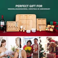 Mr Mrs Cheese Board And Knife Set Large Charcuterie Board, Valentines Day Gifts Wedding Anniversary Engagement Gifts For Couple Bridal Shower Housewarming Gifts -KitchenAid Shop 51klBLGzi3L