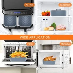 Number-one Air Fryer Silicone Pot For Ninja Foodi Dual DZ201, 2PCS Reusable Air Fryer Silicone Liners With Handles Heat Resistant Air Fryer Basket For Ninja 8 QT Food Safe Air Fryer Accessories, Grey 13 Number-one Air Fryer Silicone Pot For Ninja Foodi Dual DZ201, 2PCS Reusable Air Fryer Silicone Liners With Handles Heat Resistant Air Fryer Basket For Ninja 8 QT Food Safe Air Fryer Accessories, Grey -KitchenAid Shop 51l86JCDbkL
