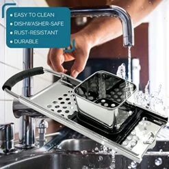 Spaetzle Maker And Spider Strainer Set, Stainless Steel German Egg Noodle Dumpling Maker With Rubber Grip Handle & Safety Pusher KP002 By CHIVIOR -KitchenAid Shop 51l8jujyFlL