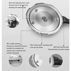 304 Stainless Steel Pressure Cooker, Household Gas Explosion-proof Small Pressure Cooker, General Use For Gas Stove And Induction Cooker Large Capacity (Size : 4L) -KitchenAid Shop 51lLu6rrKCS