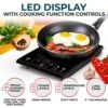 RapidTherm Portable Induction Cooktop Hot Plate Countertop Burner 1800W, 8 Temp Levels, Timer, Auto-Shut-Off, Touch Panel, LED Display, Auto Pot Detection, Child Safety Lock, 4 Preset Programs