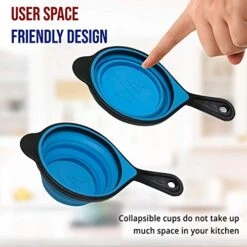 Collapsible 8 Piece Measuring Cup And Spoon Set - Portable Food Grade Silicone For Liquid And Dry Ingredients -KitchenAid Shop 51lO86sVI6L