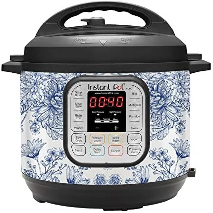 Wrap For Instant Pot Accessories 8 Quart Duo Nova 8 Quart Cover Sticker | Wraps Fit InstaPot Duo Nova 8 Quart ONLY | Sunflower Plant Blue Line Art 12 Wrap For Instant Pot Accessories 8 Quart Duo Nova 8 Quart Cover Sticker | Wraps Fit InstaPot Duo Nova 8 Quart ONLY | Sunflower Plant Blue Line Art - Image 10