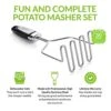- Must-Have Potato Masher With Long Handle, Easy-to-Clean Stainless Steel Wire Head Masher Kitchen Tool, Includes A High Quality Vegetable Peeler
