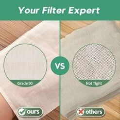 Cheesecloth,muslin Cloth,Grade 90,20X20inches Hemmed Edges,100% Unbleached Cheesecloth,Reusable Strainer Cloth,For Cheese/Butter/Nut Milk/Turkey/Soup/Tea/Yogurt（2 Pieces）,cheese Cloths -KitchenAid Shop 51lVWrvkhnL