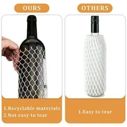 50 Pieces Wine Mesh Protective Sleeves 7.8 Inch Long Mesh Liquor Bottle Sleeves Keep Bottles Safe Mesh Sleeves For Wine Liquor Bottles Keep Bottles Safe While Traveling Or In Transportation, White -KitchenAid Shop 51lewVOZI0S