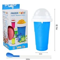 Cdbz Slushy Cup Slushie Cups,Slushie Maker Squeeze Cup,Frozen Magic Slushy Maker Cup,Slushy Cup 2 Pack, Protable Smoothie Mug Ice Cream Maker For Juices And Drinks (BLUE+PINK) -KitchenAid Shop 51lkLc3RYiL