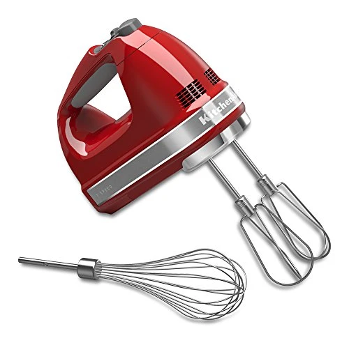 KitchenAid KHM7210ER 7-Speed Digital Hand Mixer With Turbo Beater II Accessories And Pro Whisk - Empire Red & Variable Speed Corded Hand Blender - KHBV53 3 KitchenAid KHM7210ER 7-Speed Digital Hand Mixer With Turbo Beater II Accessories And Pro Whisk - Empire Red & Variable Speed Corded Hand Blender - KHBV53
