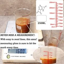 High Borosilicate Glass Measuring Cup Set-V-Shaped Spout，Includes 60ml(2OZ), 120ml(4OZ), And 250ml(8OZ) Glass Measuring Beaker For Kitchen Or Restaurant, Easy To Read -KitchenAid Shop 51lyK07d4qL