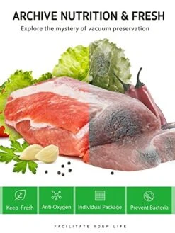 8" X 150' Food Vacuum Seal Roll Keeper With Cutter Dispenser, Commercial Grade Vacuum Sealer Bag Rolls, Food Vac Bags, Ideal For Storage, Meal Prep And Sous Vide -KitchenAid Shop 51m0RljXSxL