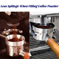 54mm Bottomless Portafilter, Professional Espresso Portafilter With Filter Basket, Puck Screen And Espresso Dosing Funnel, Compatible With 54mm Breville 8 Series Machines BES 880/878/875/870/840/810 -KitchenAid Shop 51m0yYlX2TL