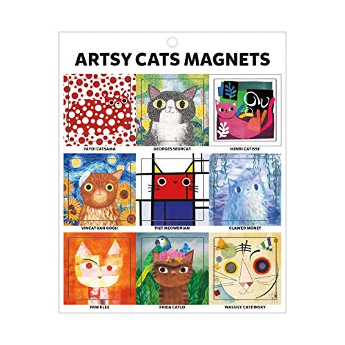 Mudpuppy Galison Artsy Cats Magnets – Artistic And Funny Refrigerator Magnets, Includes Nine Designs, Each One Measures 1.5†X 1.5†– Makes A Great Gift For Cat And Art Lovers, Multi Color 3 Mudpuppy Galison Artsy Cats Magnets – Artistic And Funny Refrigerator Magnets, Includes Nine Designs, Each One Measures 1.5†X 1.5†– Makes A Great Gift For Cat And Art Lovers, Multi Color