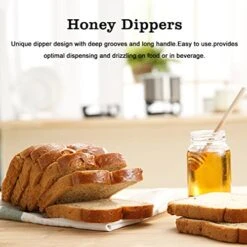 Honey Dipper Sticks, 50Pcs/set Household Wooden Mini Jam Honey Dipper Jar Dispensing Collecting Stirring Rod Stick(15cm / 5.9inch) -KitchenAid Shop 51m7Wy9l2sL
