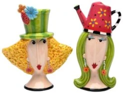 Garden Lady Salt And Pepper Set, 4-Inch